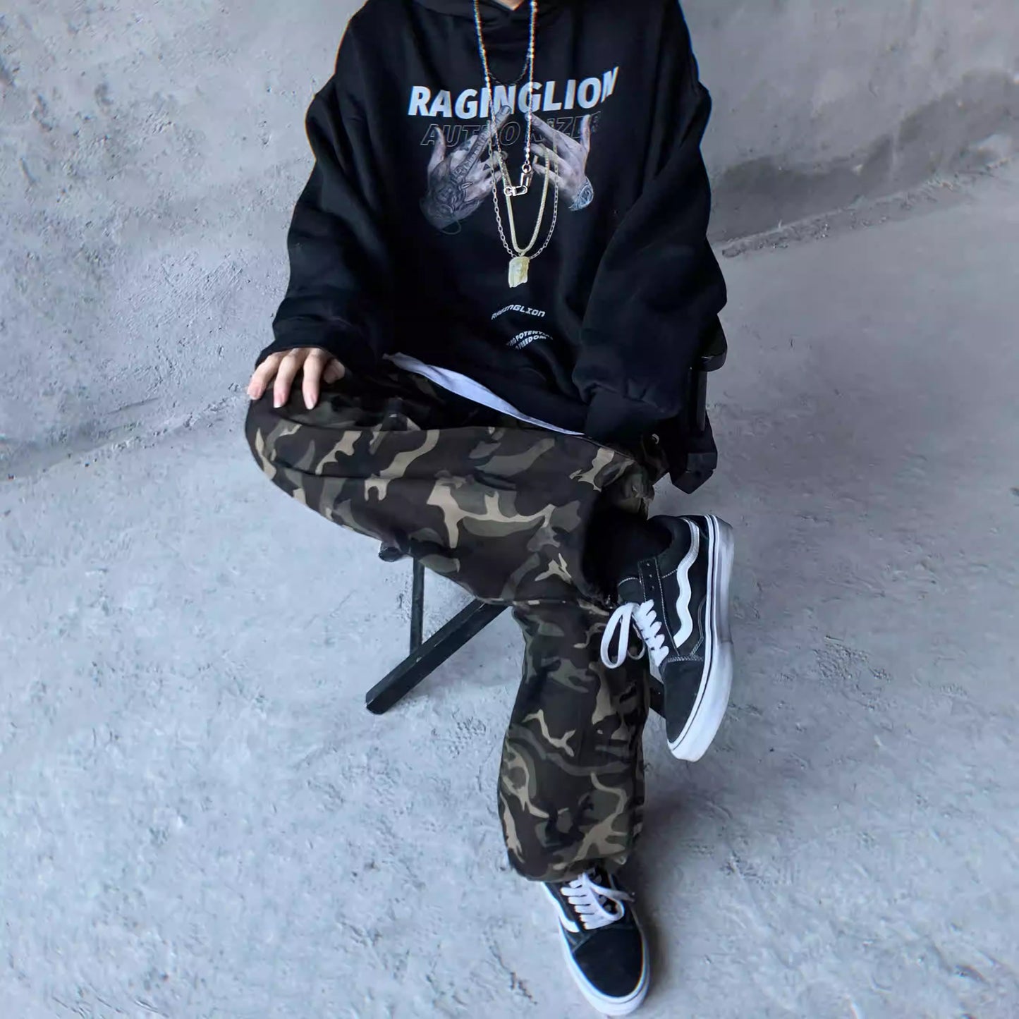 ELASTIC CAMO WAIST PANTS, JOGGER PANTS, STREETWEAR DAILY USE