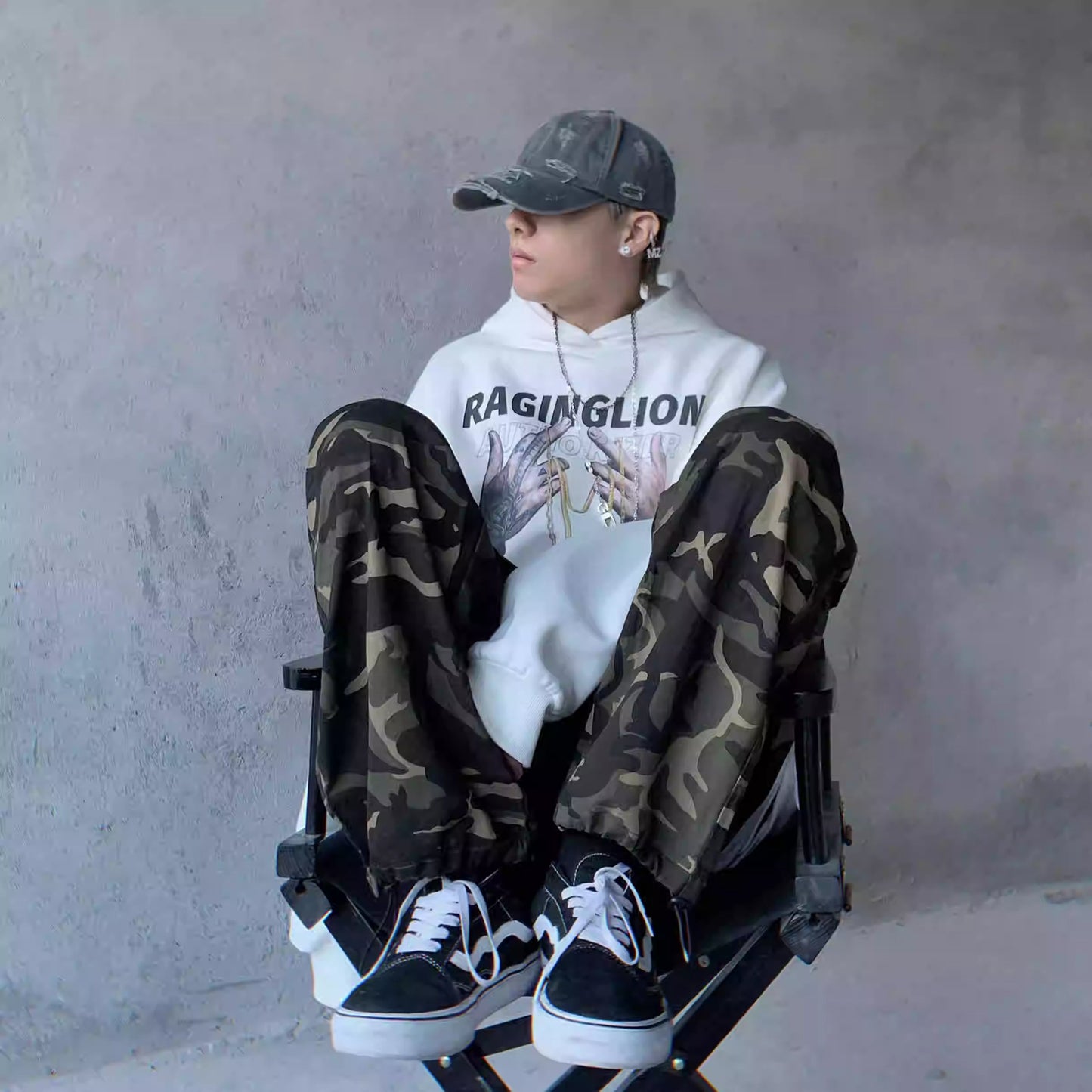 ELASTIC CAMO WAIST PANTS, JOGGER PANTS, STREETWEAR DAILY USE