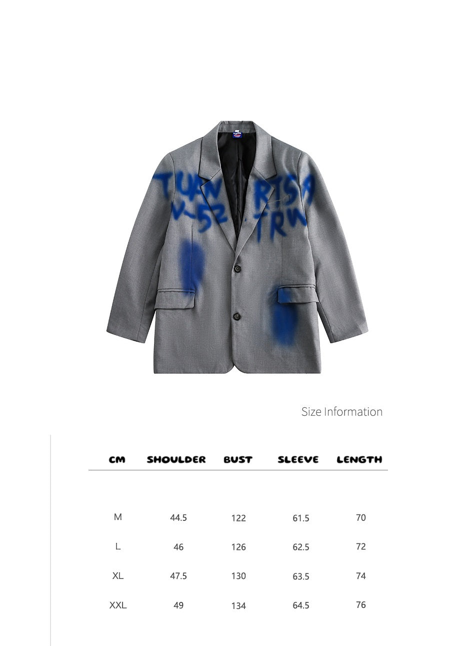 UNISEX YOUTHFUL GRAFFITI BLAZER FOR ALL STYLE